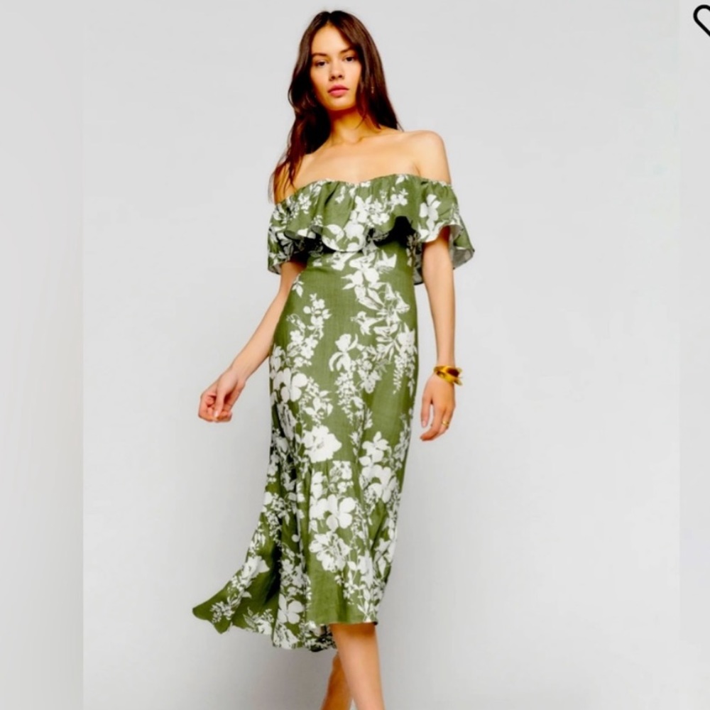Reformation Baela Linen Dress